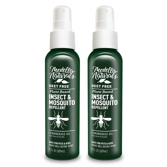 Medella Naturals Kid and Pet Friendly DEET-Free All-Natural Insect & Mosquito Repellent, 8 oz, 2-Pack