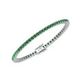 thumbnail image 1 of Medellin - 3 Carat Green Emerald Tennis Bracelet, 1 of 3