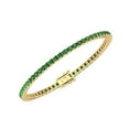 thumbnail image 1 of Medellin - 7 Carat Green Emerald Tennis Bracelet, 1 of 3