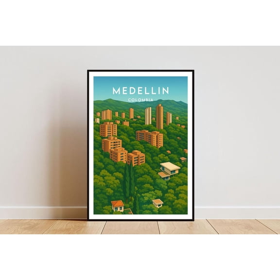 Medellin Travel Print Colombia Medellin Poster Colombia Poster Travel Wall Art Colombia Print Medellin Print Medellin