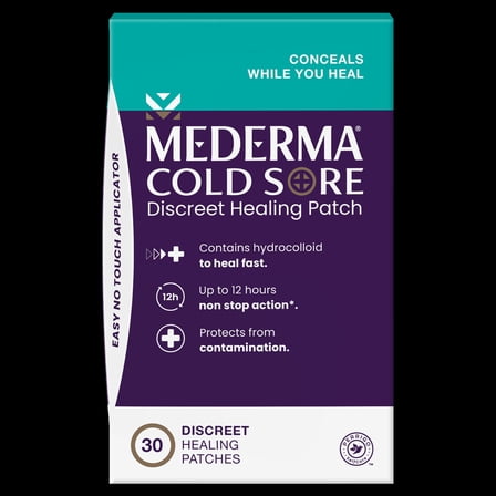 Mederma Cold Sore Discreet Healing Patch, 12 Hour Protection, 30 Count
