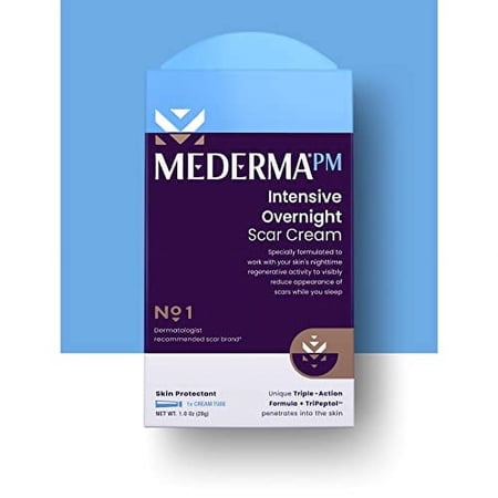 Mederma PM Intensive Overnight Scar Cream - Advanced Scar Treatment that Works with Skin's Nighttime Regenerative Activity - 1.0 oz (28g)