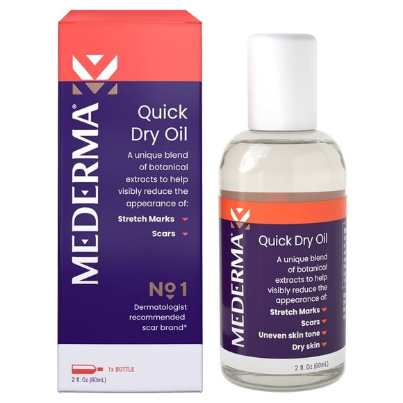 Mederma Quick Dry Oil Scar and Stretch Mark Treatment, 2 Oz..