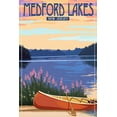 thumbnail image 1 of Medford Lakes, New Jersey, Canoe and Lake (36x54 Giclee Gallery Art Print, Vivid Textured Wall Decor), 1 of 3