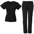 thumbnail image 1 of Medgear Women's Scrub Set with 12 Pockets, Silver Snap Detail & Contrast Trim, 1 of 2