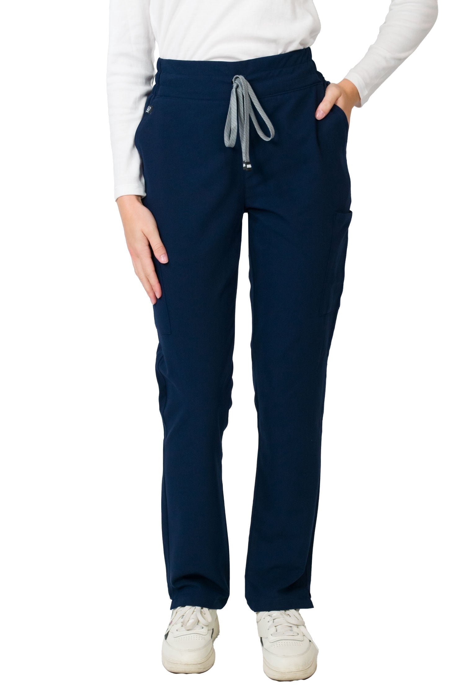 Medgear Women's Ariana Scrubs Pant in Mid-rise Slim Straight Fit ...
