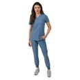 thumbnail image 1 of Medgear Aurora Women's Scrub Set, V-Neck Top with Jogger Pants, 1 of 3