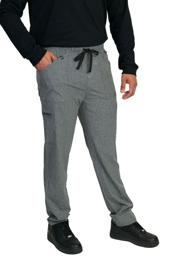 Caspian Men's Scrubs Pants with 9 Pockets and Straight Leg