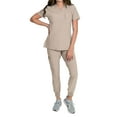 thumbnail image 1 of Medgear Fleur Women's Stretch Scrub Set with Zip Pocket Top and Jogger Pants, 1 of 3