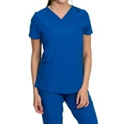 Medgear Fusion-Aspen Scrubs Top for Women with 5 Pockets including Handwarmers Pockets