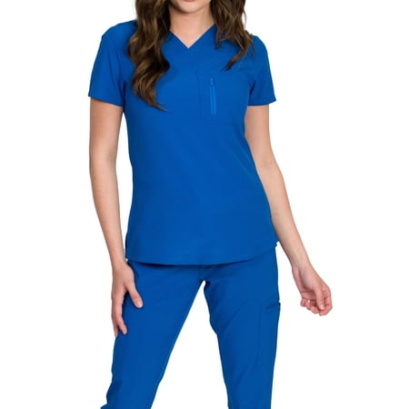 Medgear Fusion-Newport Scrubs Top for Women with 2 Chest Pockets