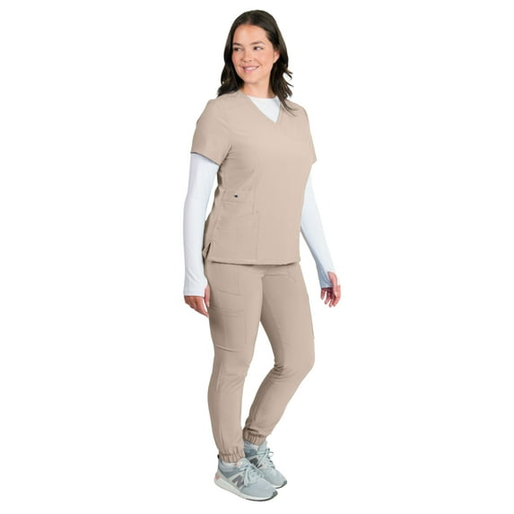 Medgear Women's 4-Way Stretch 12-Pocket Jogger Scrub Set