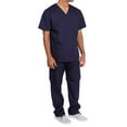 thumbnail image 1 of Medgear Scrubs Set - Unisex, Cargo Pants, V-Neck Top, Short Sleeve, Relaxed Fit, 1 of 6