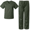 thumbnail image 1 of Medgear Scrubs Set - Unisex, Cargo Pants, V-Neck Top, Short Sleeve, Relaxed Fit, 1 of 2