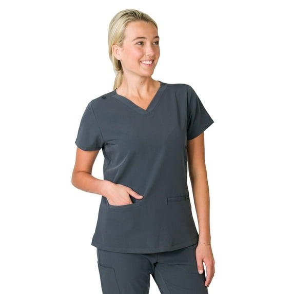 Medgear Sofia Women's Slim Scrubs Top with 3 Pockets