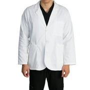 Medgear Unisex Multi Pocket Consultation Lab Coat, White, M