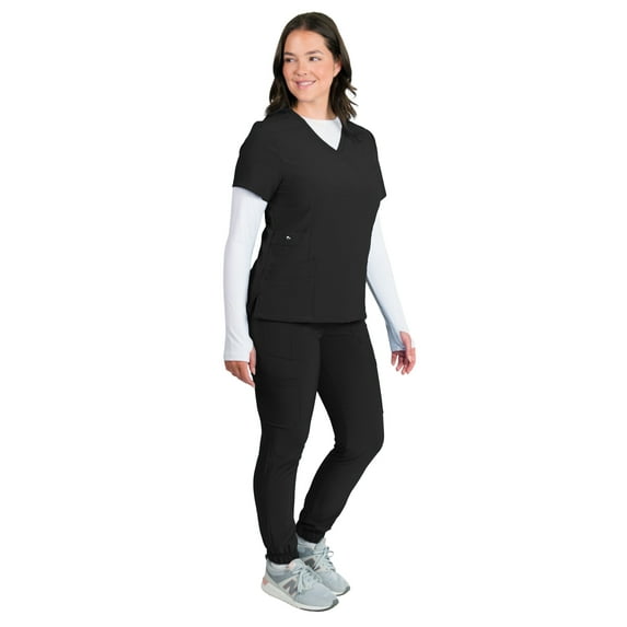 Medgear Women's 4-Way Stretch 12-Pocket Jogger Scrub Set