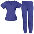 thumbnail image 1 of Medgear Women's 12-Pocket Jogger Scrub Set, Galaxy, 3XL, 1 of 3