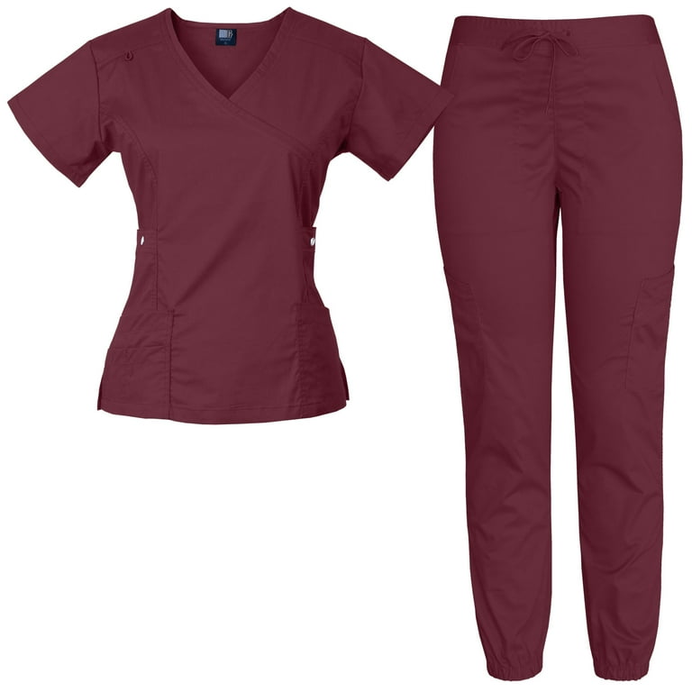 Womens jogger scrubs sets hotsell