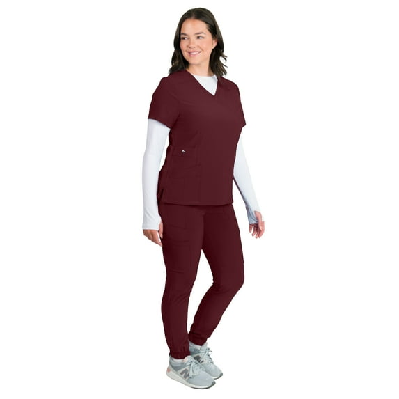 Medgear Women's 4-Way Stretch 12-Pocket Jogger Scrub Set