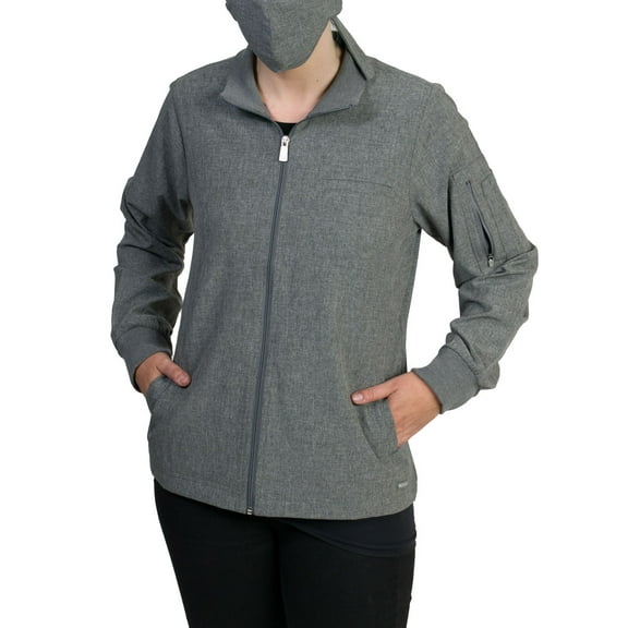 Medgear Women's Lily Scrubs Jacket with Full Zipper and Ribbed Cuffs
