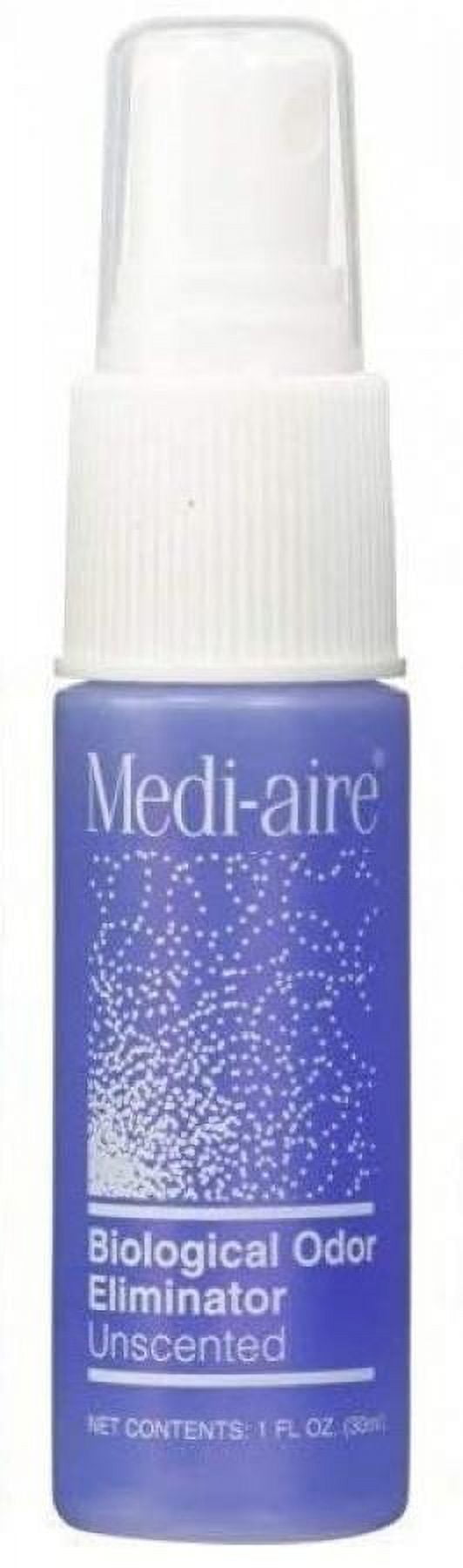Medi-Aire Biological Odor Eliminator, Liquid Concentrate, Alcohol-Based, Unscented, 1 Oz. Spray Bottle, Latex-Free, 3 Count