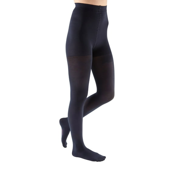 mediven comfort for Men & Women, 20-30 mmHg Panty Closed Toe Compression Stockings, Navy, III-Standard