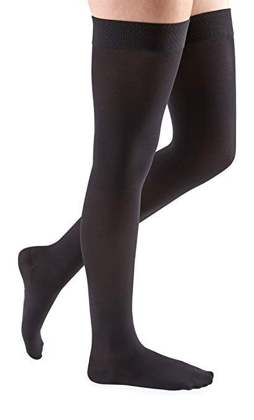 Medi Comfort Closed Toe Thigh Highs w/Silicone Dot Band - 15-20 mmHg ...
