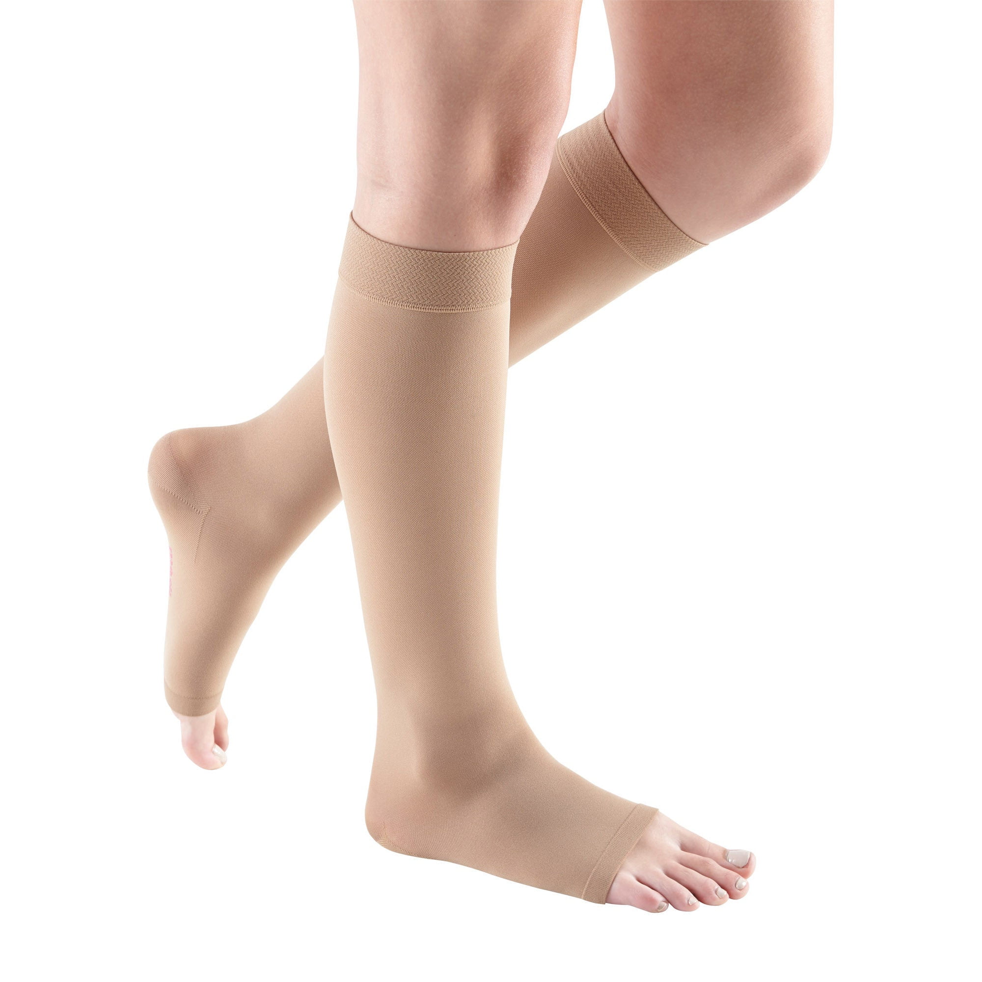Highs Medi Comfort Open Toe Knee Highs - 30-40 mmHg Petite Ebony III Reg ...