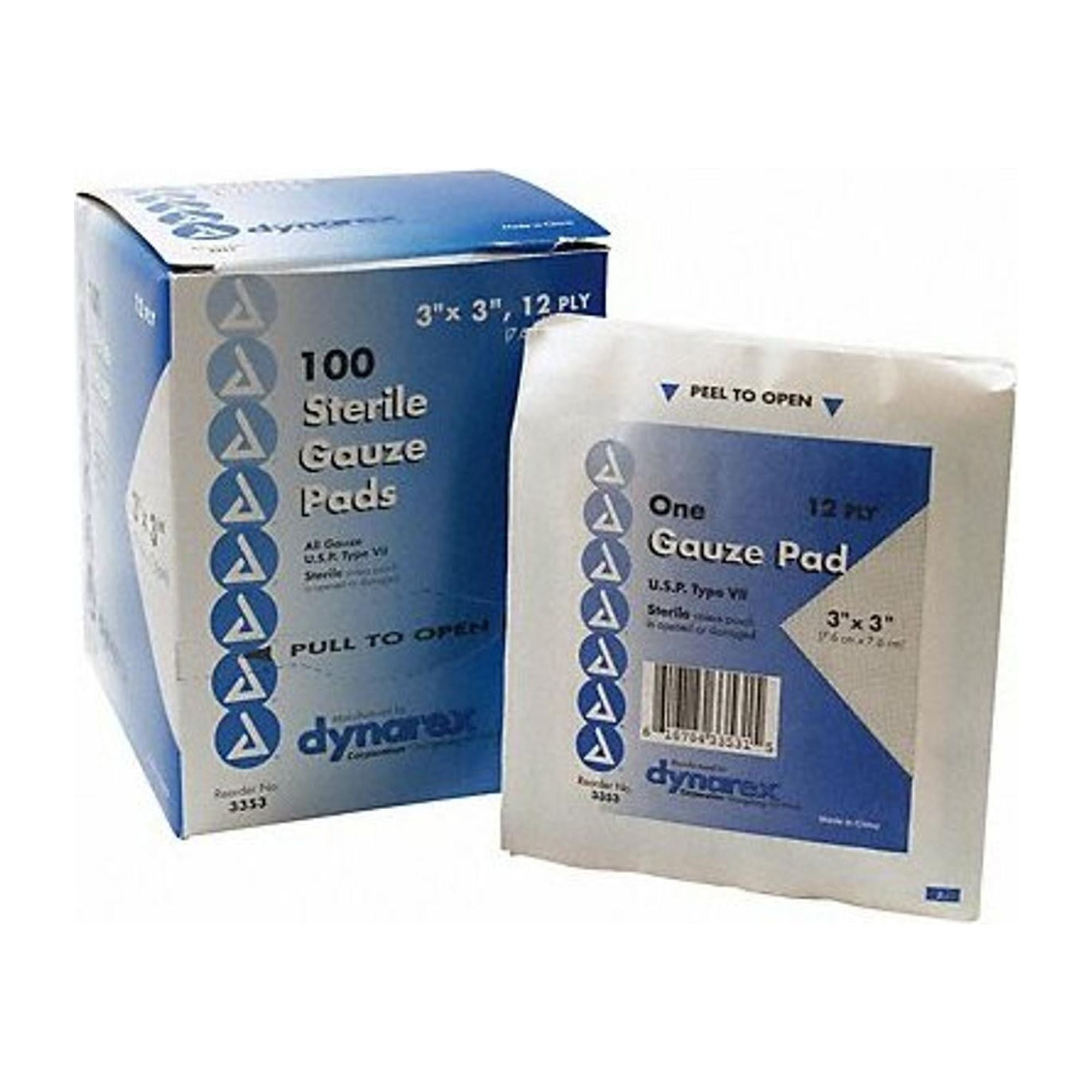 Medi-First Gauze Pad, Cotton Blend Gauze, PK100 61233