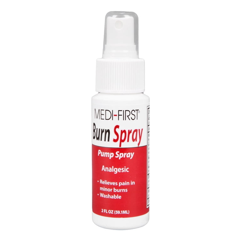 Medi First Lidocaine Burn Relief Spray, 2 oz Bottle, Pain Reliever