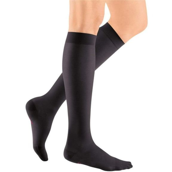 Medi Sheer & Soft Closed Toe Knee Highs- 15-20 mmHg   Ebony II  Reg 424-II-EBONY