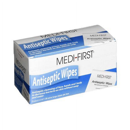 Medi-first 21471 Antiseptic Wipes, 20 Per Box