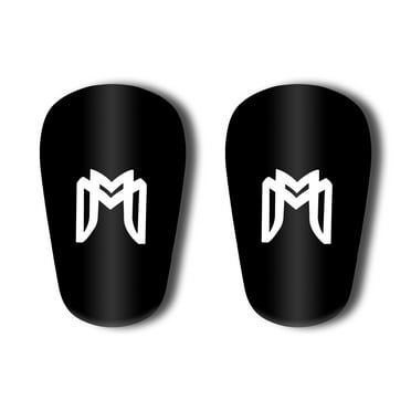MediCaptain MiniGuards - Mini Shin Guards for Soccer Players - Tiny Shin Pads for Men, Women, Teens - Minitaure Shin Guards 3.9 x 2.4 inch (Black)