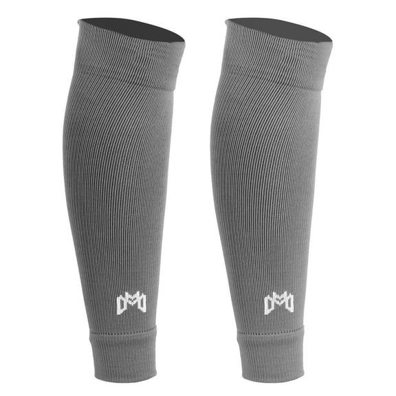 MediCaptain Pre-Cut Soccer Sleeve Socks for Adults and Youth, Companion for Soccer Grip Socks, Securely Holds Shin Guards, Breathable Compression Calf Sleeve (Gray)
