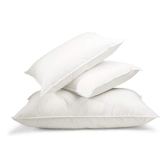 MediCheck White Vinyl Covered Bed Pillows - Wipeable Easy Clean - Soft Low Profile Non-Fluffy Support - Not an Encasement or Zippered Protector - 20 in x 26 in - Standard 18 oz of Fill - 4 Pillows