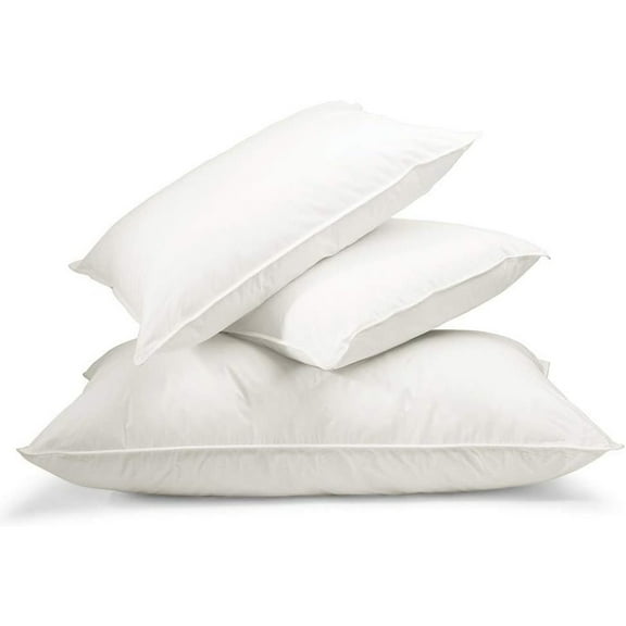 MediCheck White Vinyl Covered Bed Pillows - Wipeable Easy Clean - Soft Low Profile Non-Fluffy Support - Not an Encasement or Zippered Protector - 20 in x 26 in - Standard 18 oz of Fill - 4 Pillows