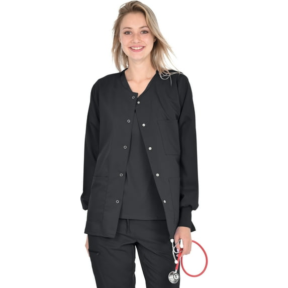 MediChic Marilyn Monroe Women's and Women's Plus Signature Stretch Warm Up Scrub Jacket