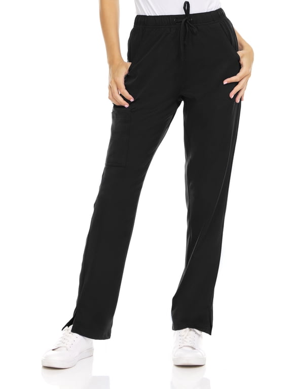 Women's 6-Pocket Scrub Pants – Cargo Straight Leg, 4-Way Stretch, Anti-Wrinkle, Flex Fabric Scrubs Pant