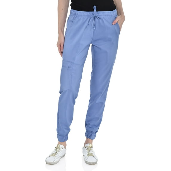MediChic Women's Seven Pocket Cargo Scrub Pants Joggers with 4-Way Stretch Scrubs, Easy Care for Women