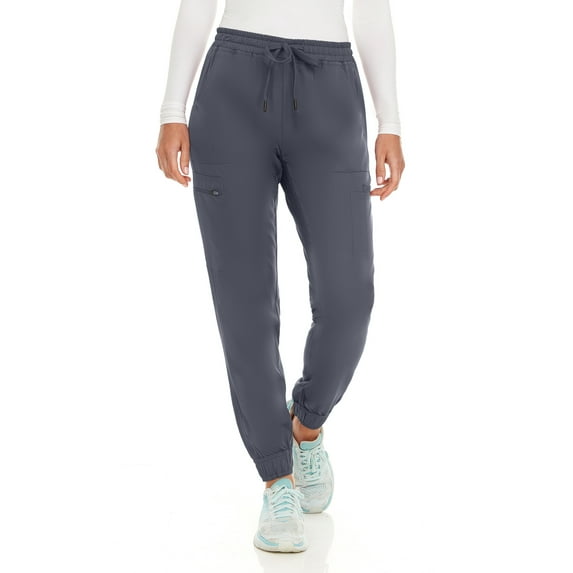 MediChic Women's Seven Pocket Cargo Scrub Pants Joggers with 4-Way Stretch Scrubs, Easy Care for Women