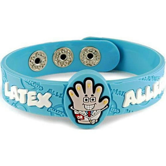 MediMates AllerMates Allergy Wristbands Medical ID Health Alert for Kids - Latex
