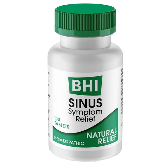 MediNatura BHI Sinus Natural Congestion Relief - 7 Targeted Homeopathic Active Ingredients - 100 Tablets