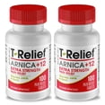 thumbnail image 1 of MediNatura T-Relief Extra Strength Relief Arnica +12 Natural Relieving Actives for Back Joint Soreness Muscle Aches & Stiffness, Whole Body Fast-Acting Relief for Women & Men - 100 Tablets (2 Pack), 1 of 9