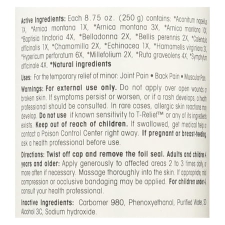 MediNatura T-Relief Fast Pain Relief Gel - 8.75 OZ
