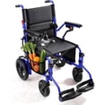 thumbnail image 1 of MediNex Lightweight Foldable Electric Wheelchair for Adults, Motorized Power Chair with Removable Battery, 350 lbs Capacity, 20-Mile Range, Wide, Blue, 1 of 9