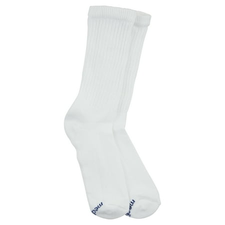 MediPeds Diabetic CoolMax Crew Socks, Large, 2 Pack