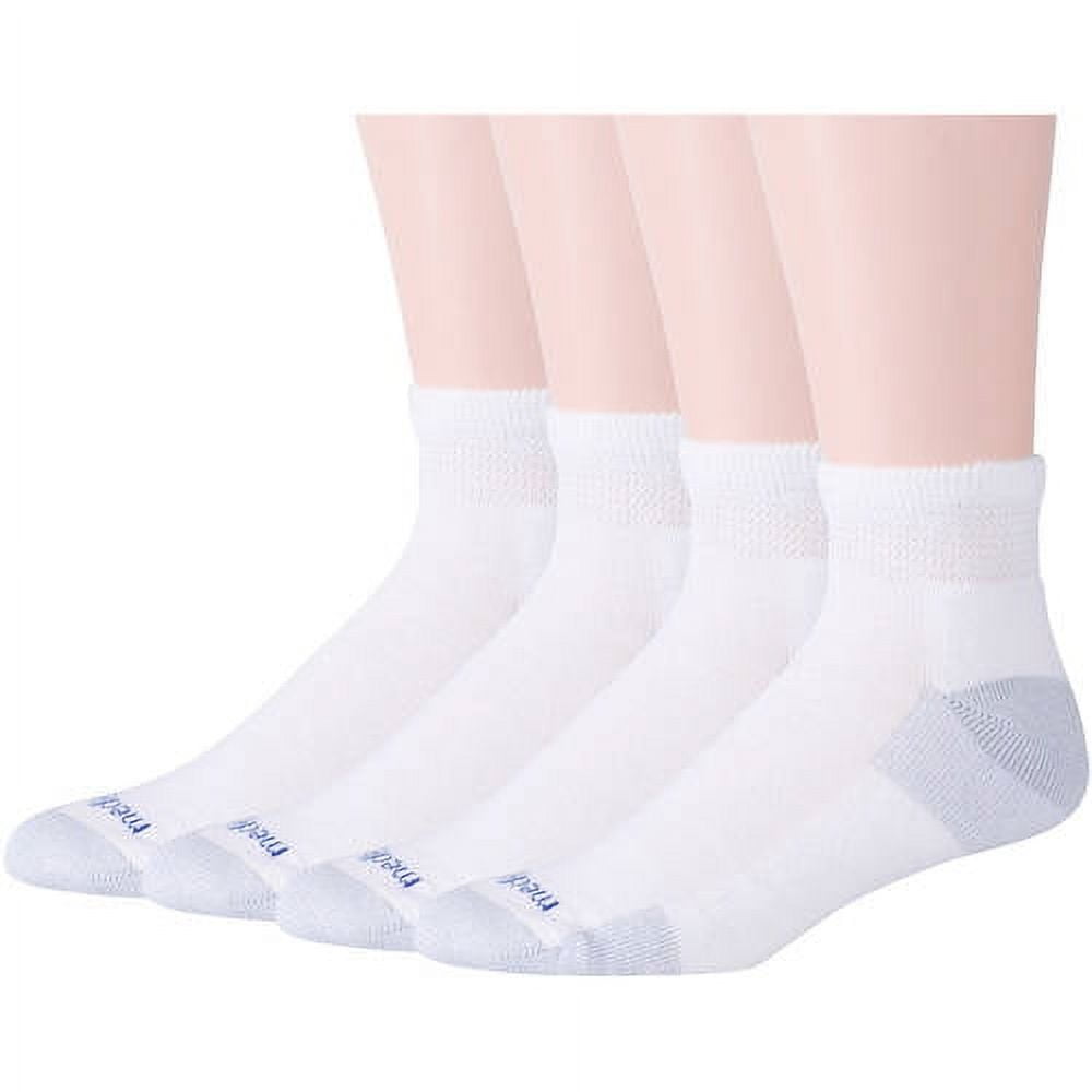 MediPeds Diabetic CoolMax Quarter Casual Socks, Large, 4 Pack - Walmart.com