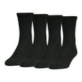 MediPeds Men's Diabetic Crew Socks, Non-Binding Top, Large, 4 Pack