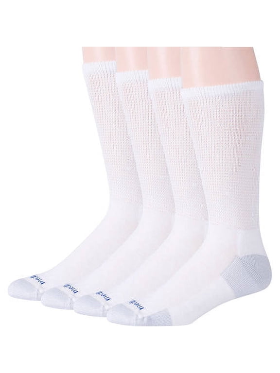 NanoGlide Crew Casual Socks, X-Large, 4 Pairs